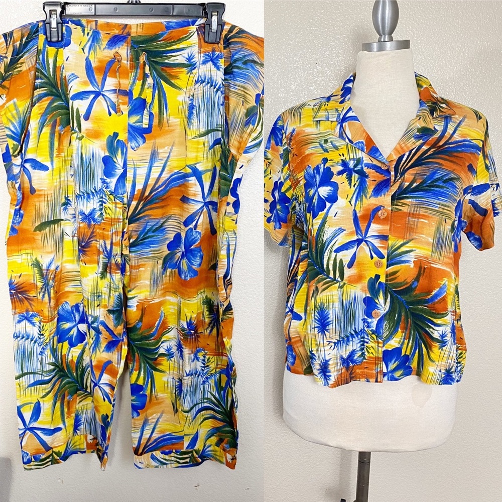 Jams World Sunset Shirt Pants Set Sz‎ M